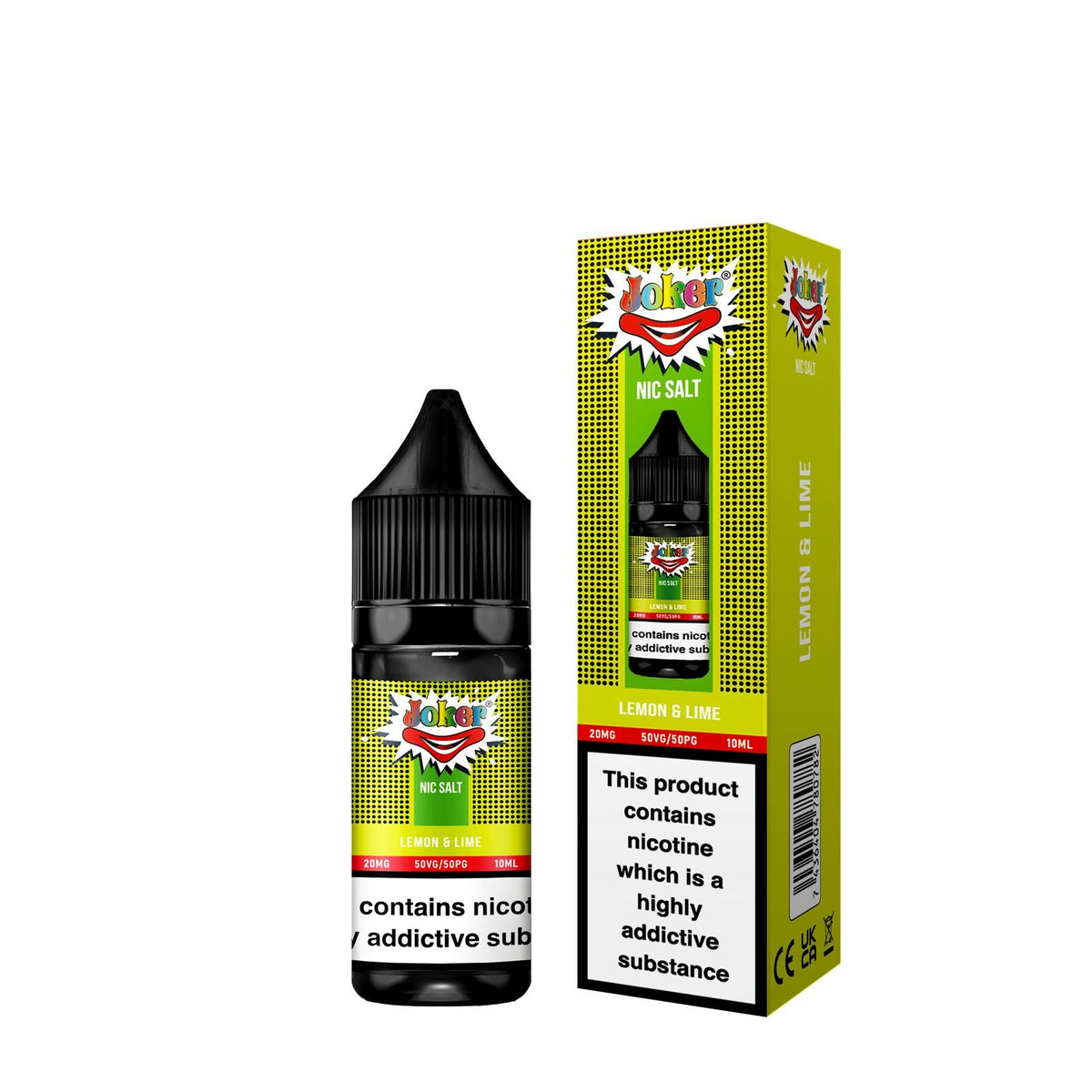 bulk wholesale Joker Nic Salt 10ml E - Liquids - Box of 10 - Lemon & Lime