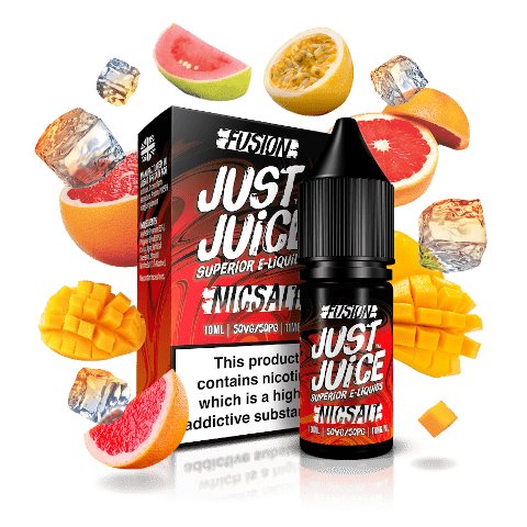 bulk wholesale JUST JUICE - FUSION MANGO & BLOOD ORANGE - 10ML NIC SALTS (BOX OF 5) - 10mg