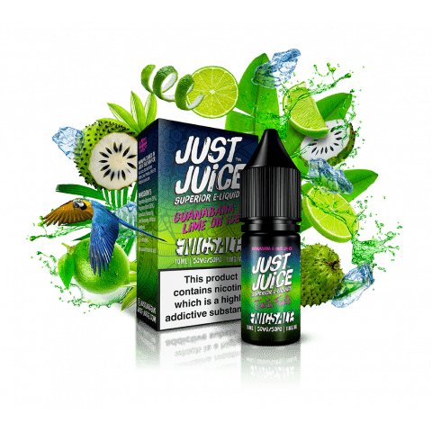 bulk wholesale JUST JUICE - GUNANABANA & LIME ON ICE - 10ML NIC SALTS (BOX OF 5) - 10mg