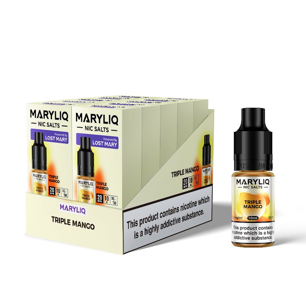 bulk wholesale Lost Mary Maryliq Nic Salts 10ml - (Box of 10) 20 MG - Triple Mango