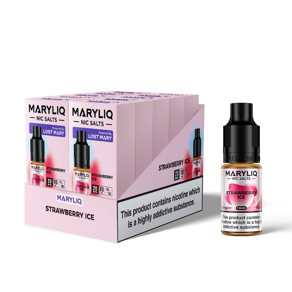 bulk wholesale Lost Mary Maryliq Nic Salts 10ml - (Box of 10) 20 MG - Strawberry Ice