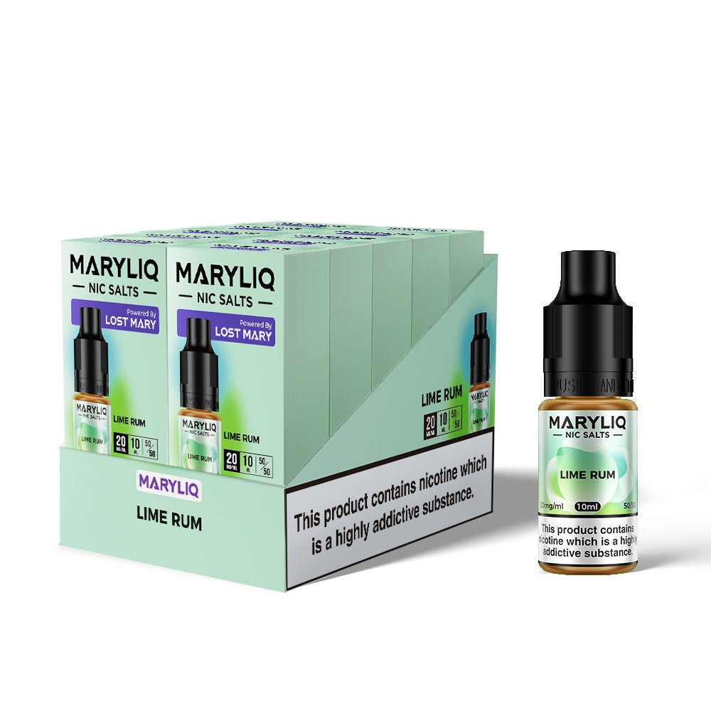 bulk wholesale Lost Mary Maryliq Nic Salts 10ml - (Box of 10) 20 MG - Lime Rum