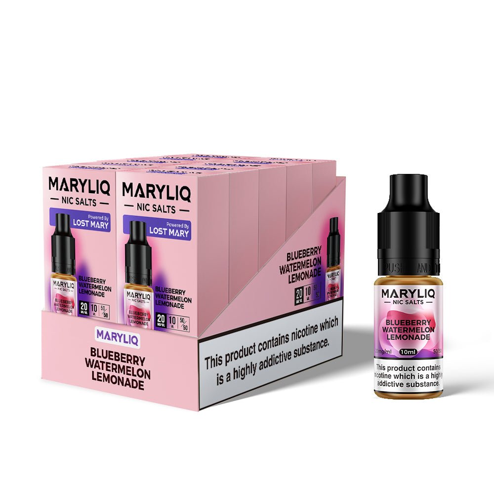 bulk wholesale Lost Mary Maryliq Nic Salts 10ml - (Box of 10) 20 MG - Blueberry Watermelon Lemonade