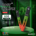 bulk wholesale Lost Temple 600 Puffs Disposable Vape Device Kit Box of 10 - Watermelon Ice