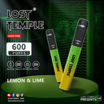 bulk wholesale Lost Temple 600 Puffs Disposable Vape Device Kit Box of 10 - Mixed Berries