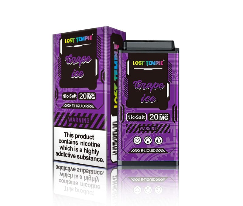 bulk wholesale Lost Temple 600 Replacement Atomizer Pods - Pack of 10 - Grape Ice (Box of 10)