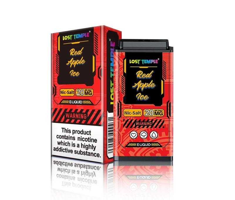 bulk wholesale Lost Temple 600 Replacement Atomizer Pods - Pack of 10 - Red Apple Ice (Box of 10)