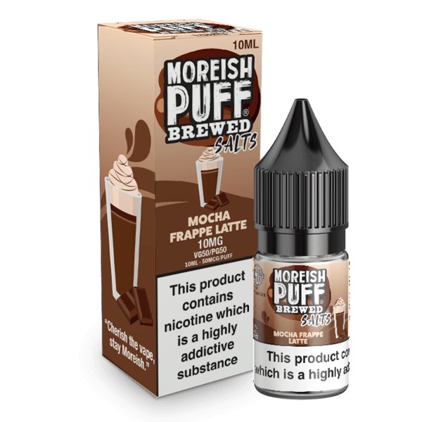 bulk wholesale Moreish Puff Mocha Frappe Latte Nic Salt 10ml - Box of 10 - 10mg