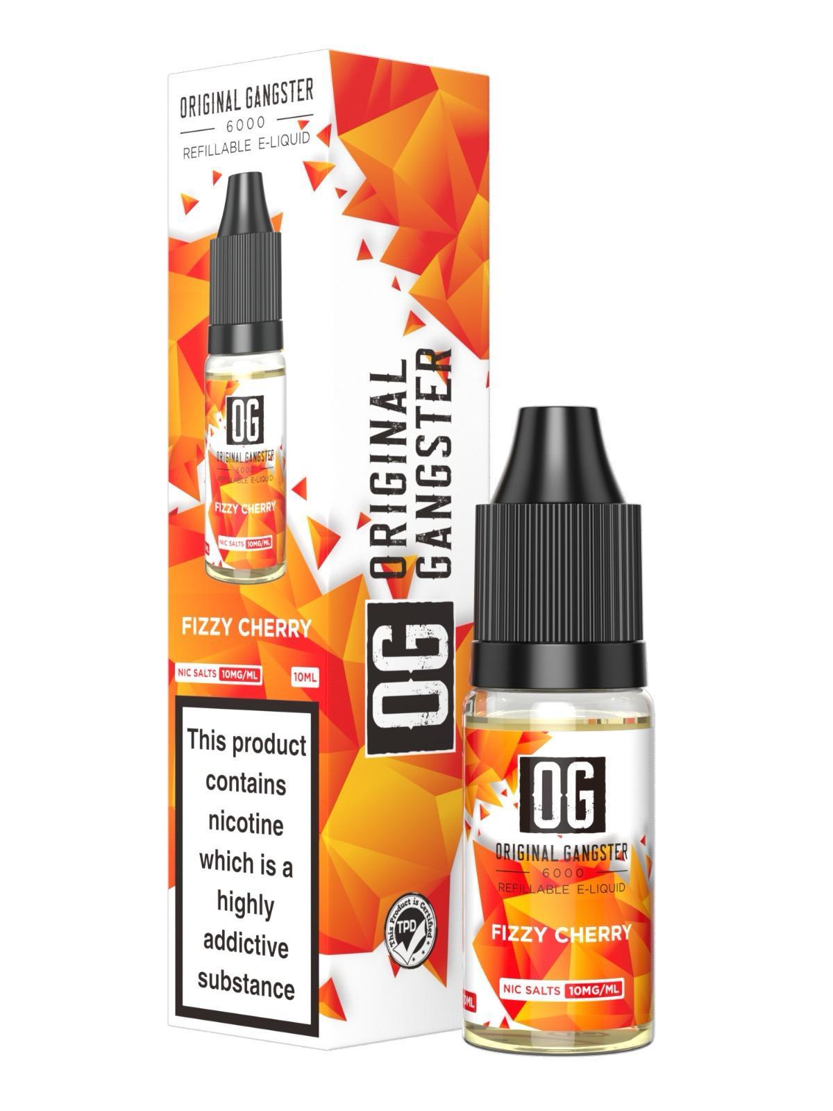 bulk wholesale OG Original Gangster 6000 Salt 10ml ( Box of 10 ) - Fizzy Cherry