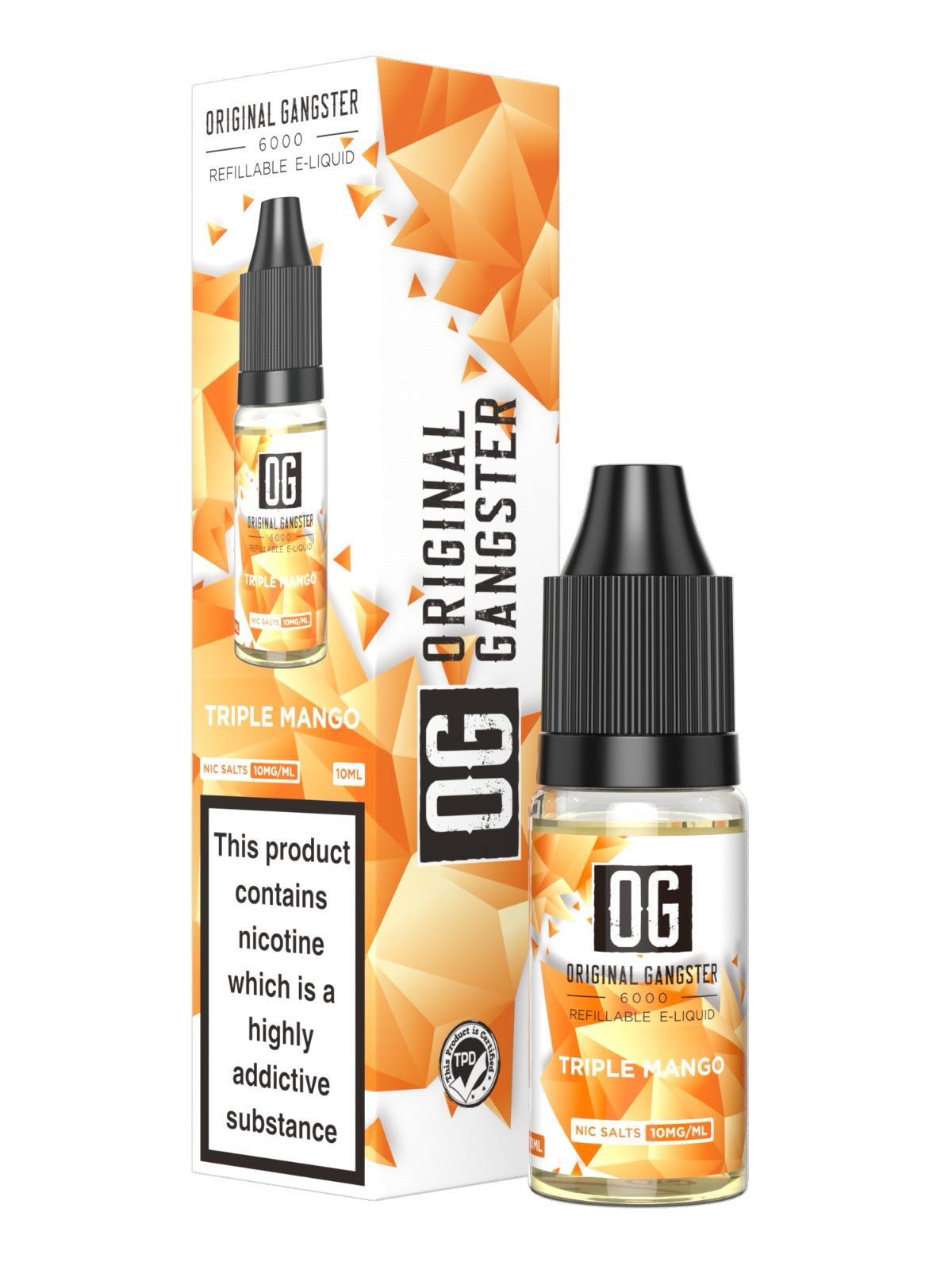 bulk wholesale OG Original Gangster 6000 Salt 10ml ( Box of 10 ) - Triple Mango