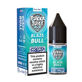 bulk wholesale PUKKA JUICE - BLAZE BULL - 10ML NIC SALT - BOX OF 10 - 10mg