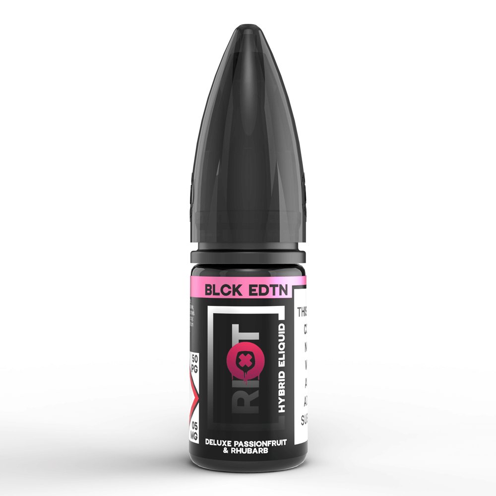 bulk wholesale RIOT SQUAD BLCK EDTN - DELUXE PASSION FRUIT & RUBARB - 10ML NIC SALT (PACK OF 10) - 5mg