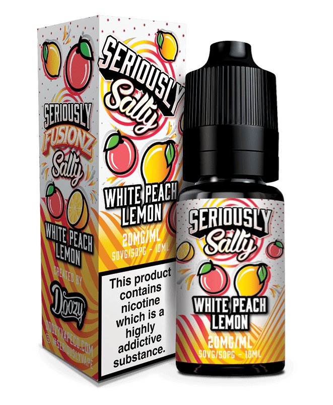 bulk wholesale Seriously Fusionz Nic Salt 10ml - Box of 10 - White Peach Lemon