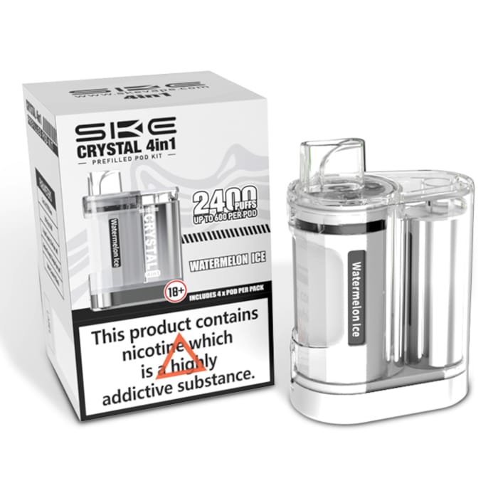 bulk wholesale Ske Crystal 2400 Puffs 4 in 1 Disposable Vape Device - White Edition (BOX OF 5)