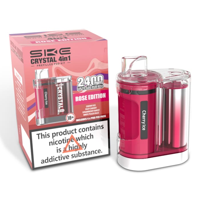 bulk wholesale Ske Crystal 2400 Puffs 4 in 1 Disposable Vape Device - White Edition (BOX OF 5)