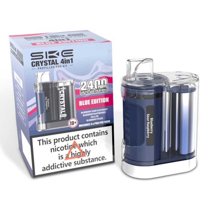 bulk wholesale Ske Crystal 2400 Puffs 4 in 1 Disposable Vape Device - White Edition (BOX OF 5)
