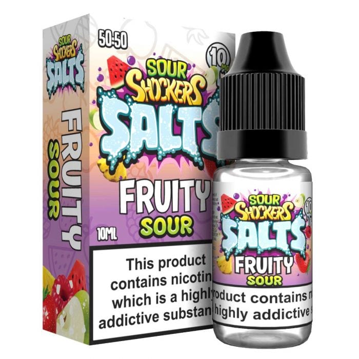 bulk wholesale Sour Shockers Salts - Fruity Sour - 10ml Nic Salt (Pack of 5) - 10mg