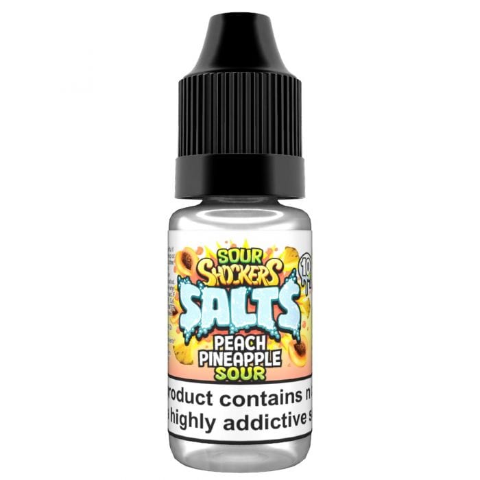 bulk wholesale Sour Shockers Salts - Peach Pineapple Sour - 10ml Nic Salt (Pack of 5) - 10mg
