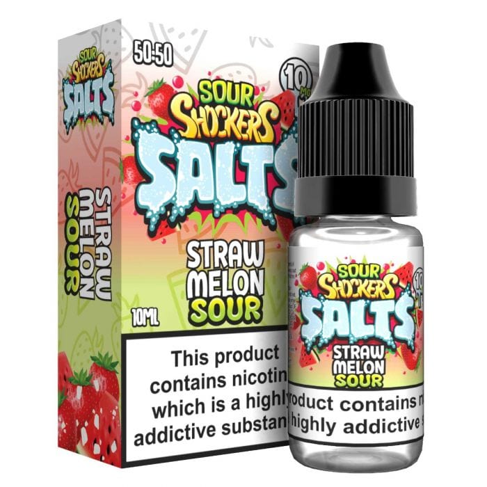 bulk wholesale Sour Shockers Salts - Straw Lemon Sour - 10ml Nic Salt (Pack of 5) - 10mg