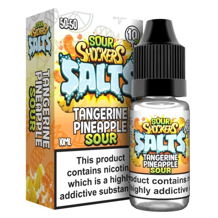 bulk wholesale Sour Shockers Salts - Tangerine Pineapple Sour - 10ml Nic Salt (Pack of 5) - 10mg