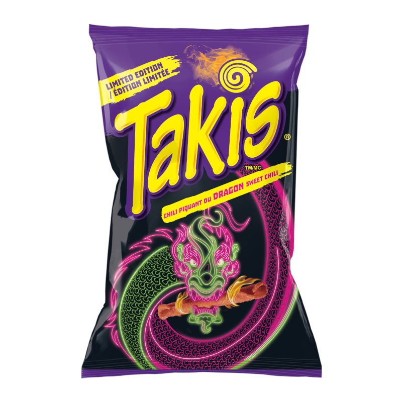 bulk wholesale Takis - Dragon Sweet Chilli Rolled Tortilla Corn Chips (90g) - Box of 18 -