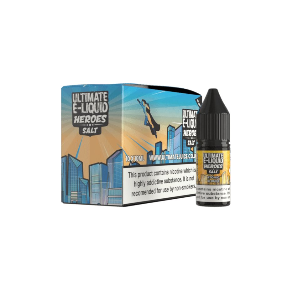 bulk wholesale Ultimate Heroes Atomic Blonde E - liquid - 10ml Nic Salt - Box of 10 - 10mg
