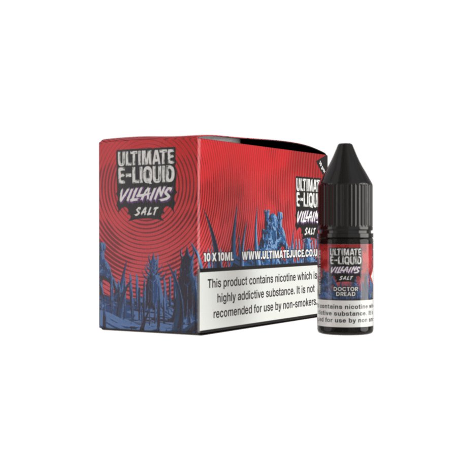 bulk wholesale Ultimate Villains Doctor Dread E - Liquid - 10ml Nic Salt - Box of 10 - 10mg