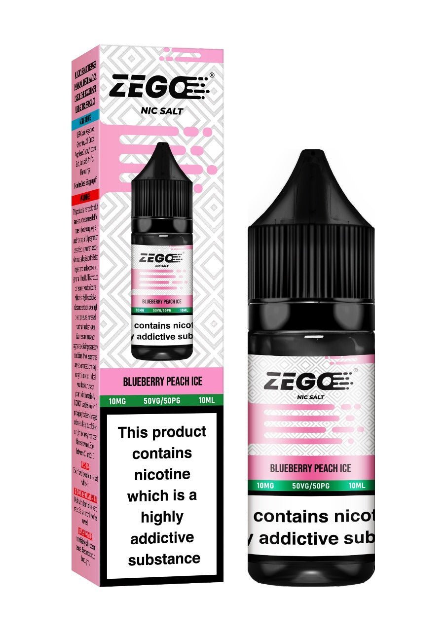 bulk wholesale Zego Nic Salt 10ml E - Liquid - Box of 10 - Blueberry Peach Ice