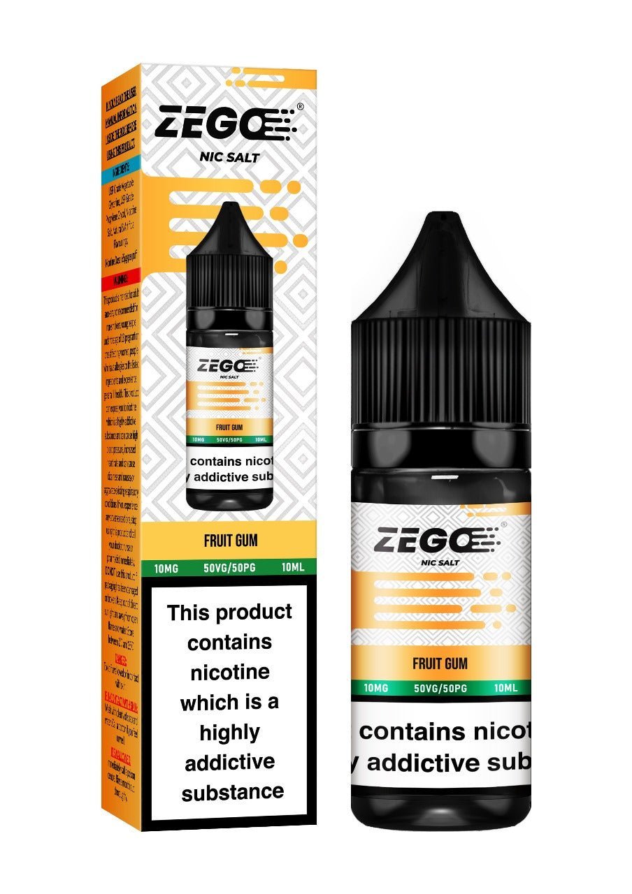 bulk wholesale Zego Nic Salt 10ml E - Liquid - Box of 10 - Fruit Gum