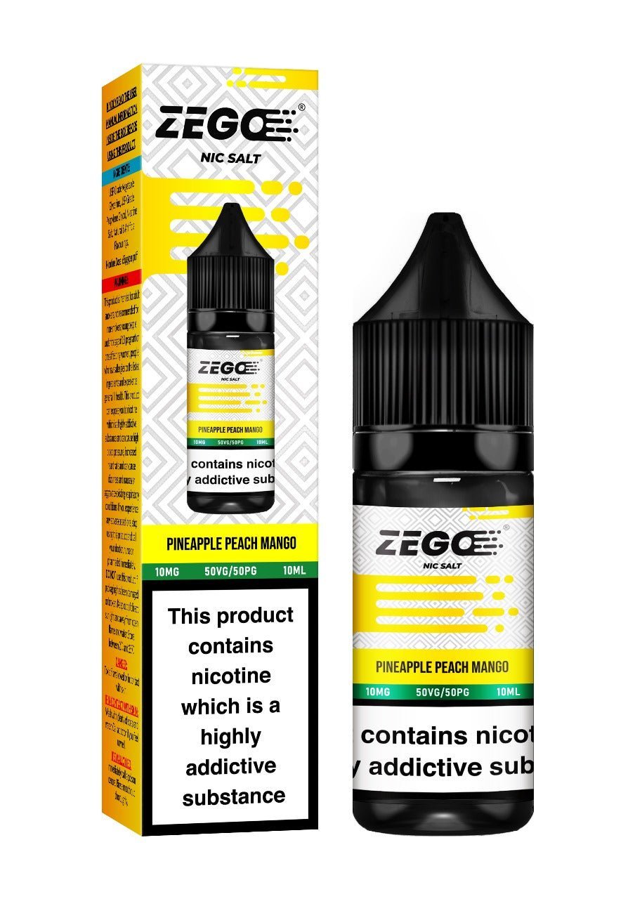 bulk wholesale Zego Nic Salt 10ml E - Liquid - Box of 10 - Pineapple Peach Mango