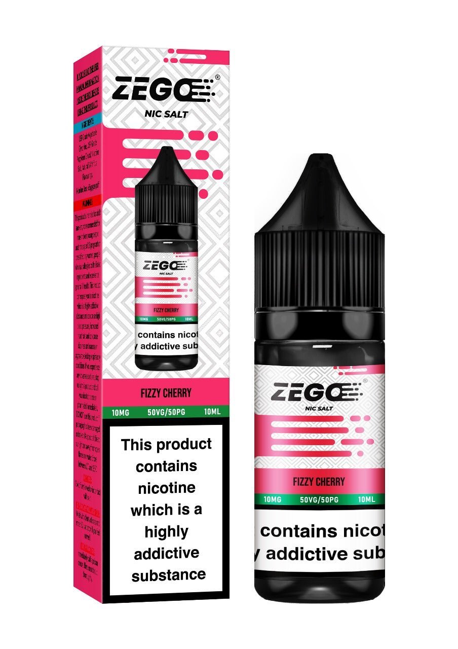 bulk wholesale Zego Nic Salt 10ml E - Liquid - Box of 10 - Fizzy Cherry