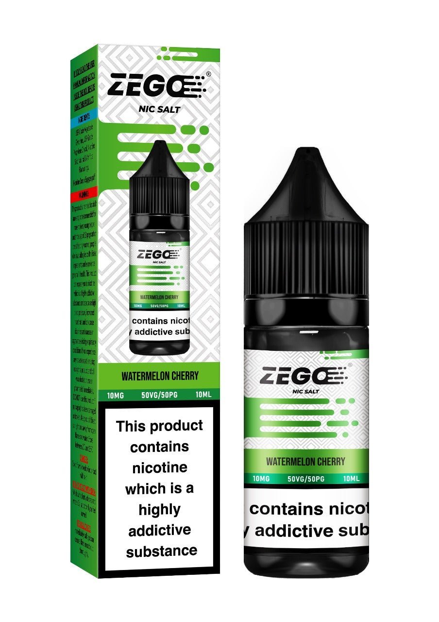 bulk wholesale Zego Nic Salt 10ml E - Liquid - Box of 10 - Watermelon Cherry
