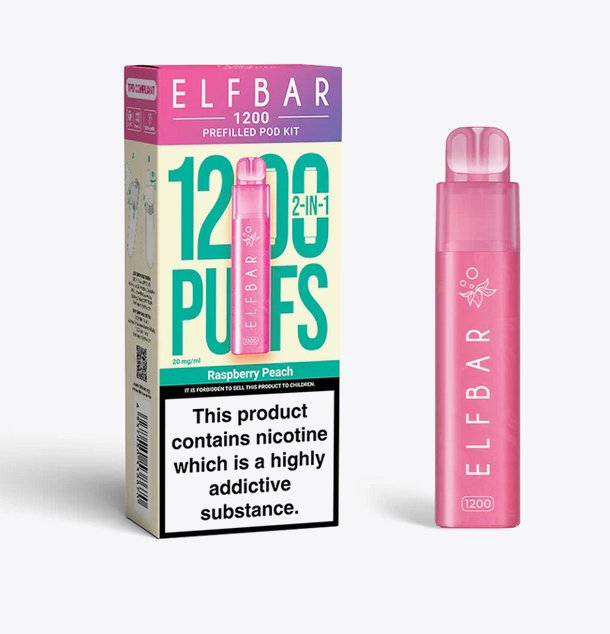 2 in 1 Elfbar 1200 Puffs Prefilled Pod Kit - Mcr Vape Distro