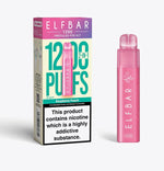 bulk wholesale 2 in 1 Elfbar 1200 Puffs Prefilled Pod Kit Box of 5 - Raspberry Peach
