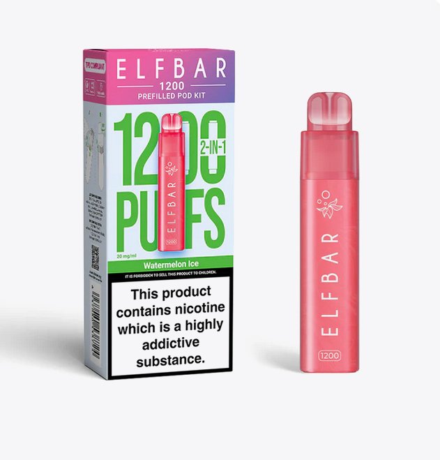 2 in 1 Elfbar 1200 Puffs Prefilled Pod Kit - Mcr Vape Distro