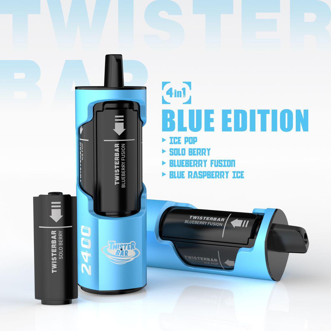 4 in 1 Twister Bar 2400 Puffs Disposable Vape Pod Kit (Box of 5) - Mcr Vape Distro