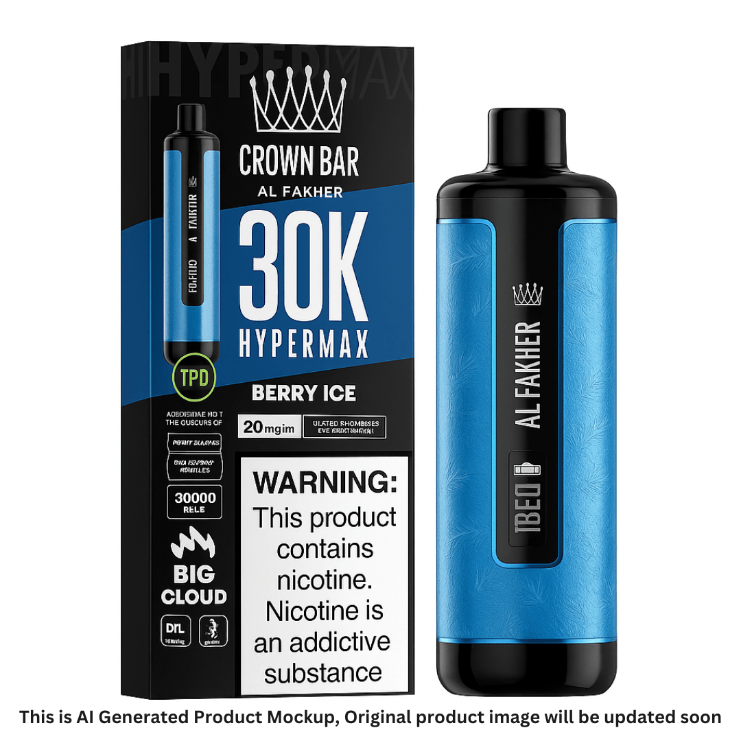 Al Fakher 30K Crown Bar Hypermax Vape Kit Pack 5 - Wholesale Price !