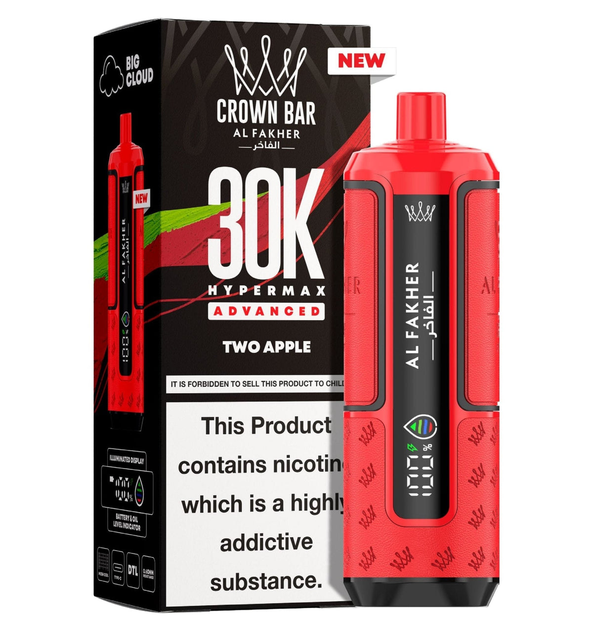 Al Fakher 30K Crown Bar Hypermax Vape Kit Pack 5 - Wholesale Price !