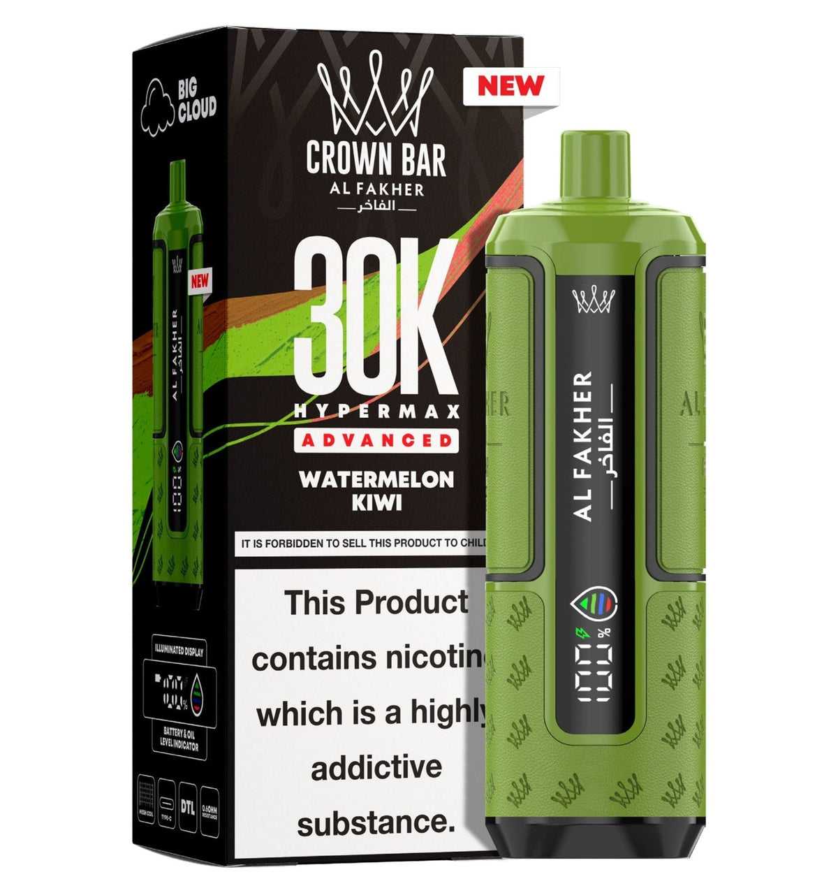 Al Fakher 30K Crown Bar Hypermax Vape Kit Pack 5 - Wholesale Price !