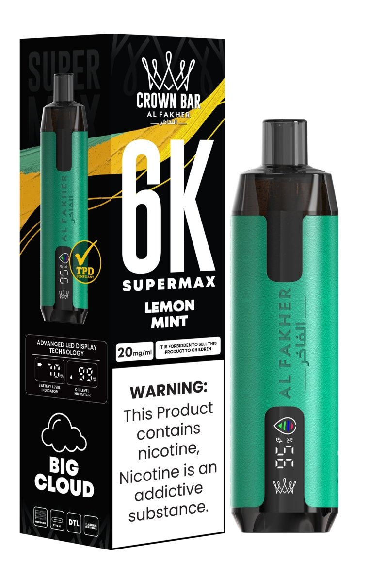 Al Fakher Supermax 6k Puffs Disposable Vape Pod Kit (Box of 5) - Mcr Vape Distro