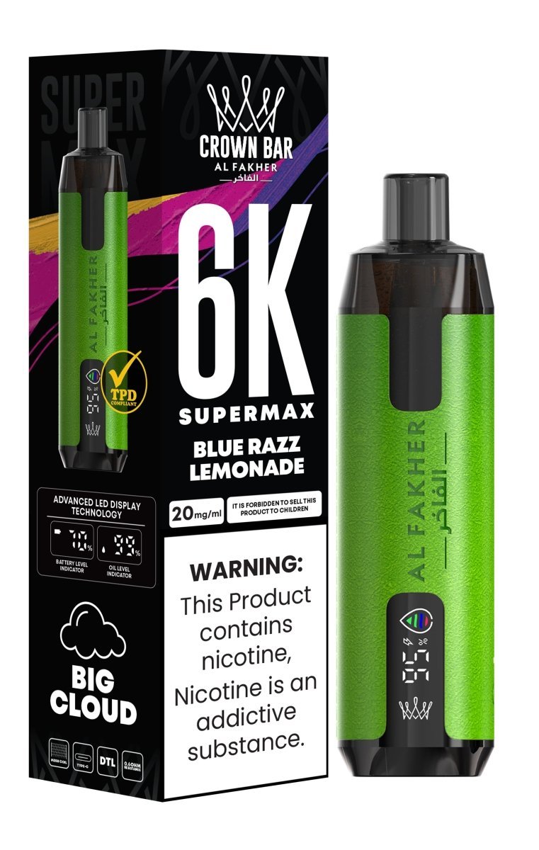 Al Fakher Supermax 6k Puffs Disposable Vape Pod Kit (Box of 5) - Mcr Vape Distro