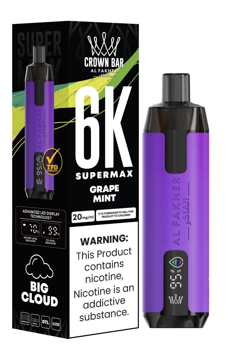 Al Fakher Supermax 6k Puffs Disposable Vape Pod Kit (Box of 5) - Mcr Vape Distro