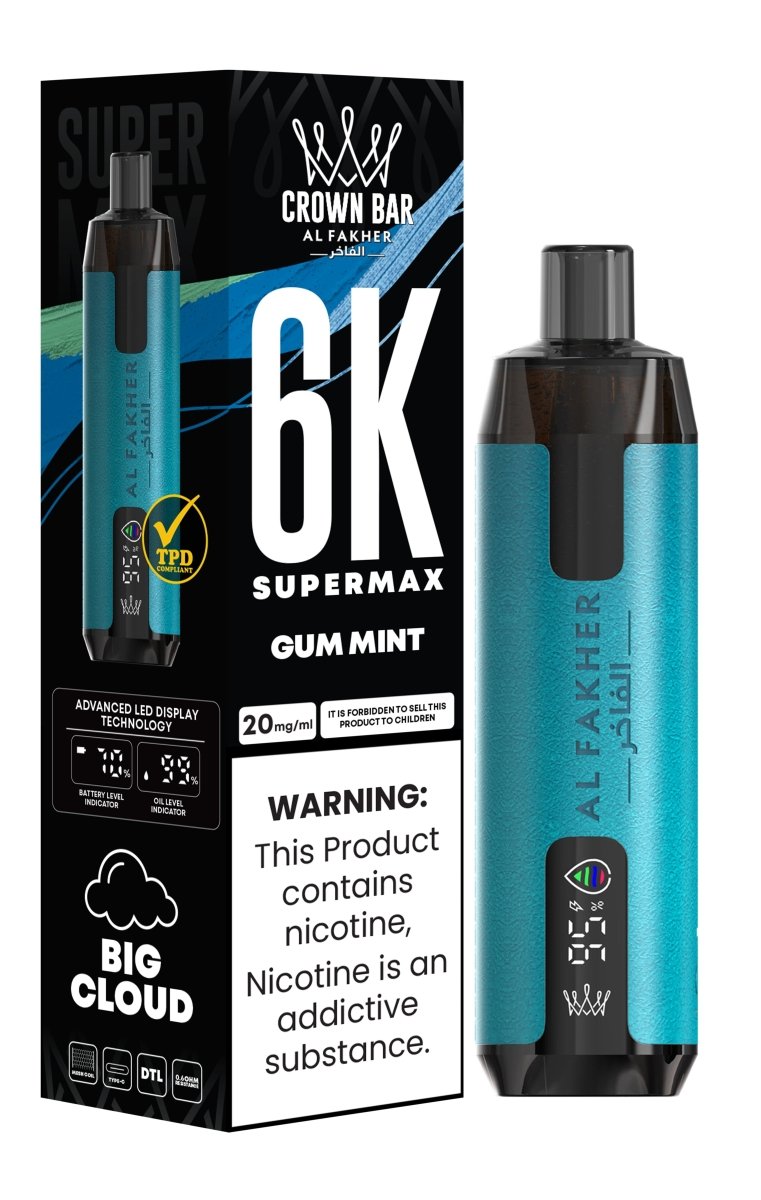 Al Fakher Supermax 6k Puffs Disposable Vape Pod Kit (Box of 5) - Mcr Vape Distro