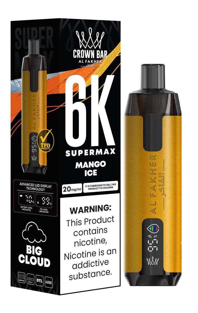 Al Fakher Supermax 6k Puffs Disposable Vape Pod Kit (Box of 5) - Mcr Vape Distro