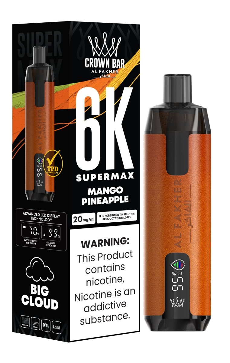 Al Fakher Supermax 6k Puffs Disposable Vape Pod Kit (Box of 5) - Mcr Vape Distro