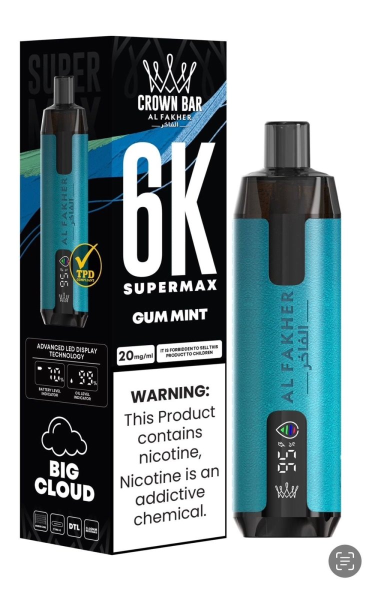 Al Fakher Supermax 6k Puffs Disposable Vape Pod Kit (Box of 5) - Mcr Vape Distro