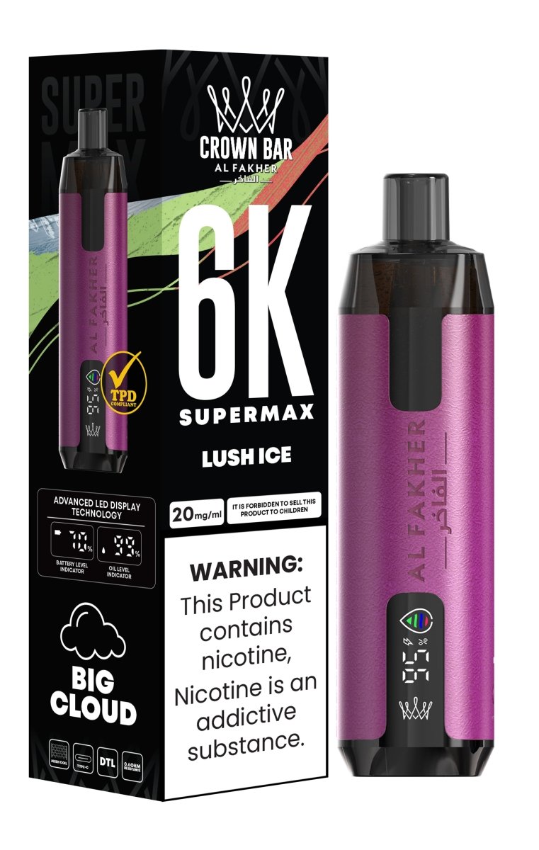 Al Fakher Supermax 6k Puffs Disposable Vape Pod Kit (Box of 5) - Mcr Vape Distro