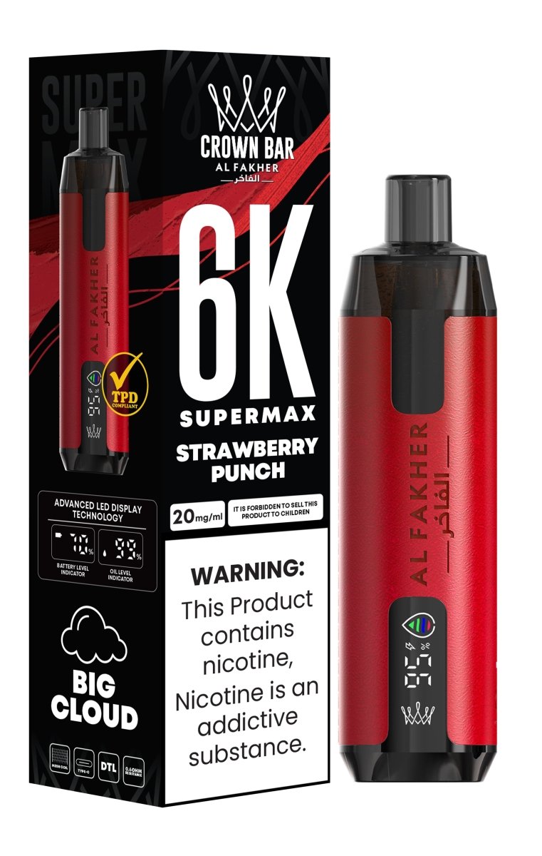 Al Fakher Supermax 6k Puffs Disposable Vape Pod Kit (Box of 5) - Mcr Vape Distro