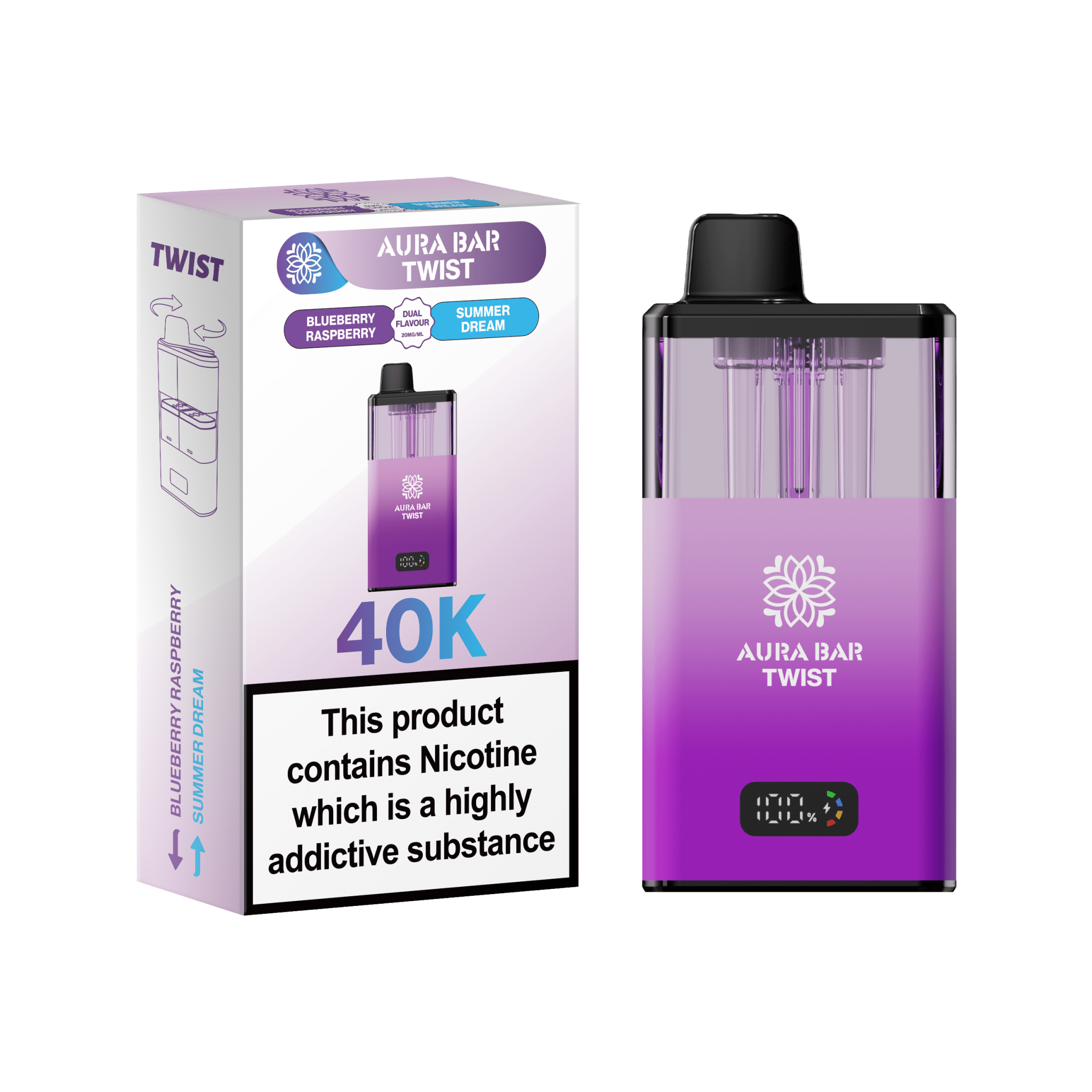 aura vape price Aura Bar Twist 40k Prefilled Pod Kit Box of 5