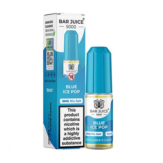 BAR JUICE 5000 - BLUE ICE POP - 10ML NIC SALT [BOX OF 10] - Mcr Vape Distro